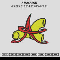 A Macaron Embroidery File 6 sizes