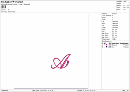 ALFABETO Embroidery File