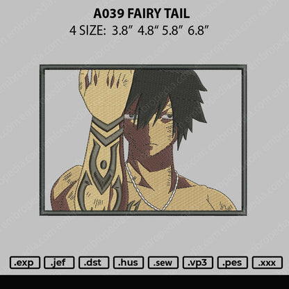 Fairy Tail Embroidery File 4 size