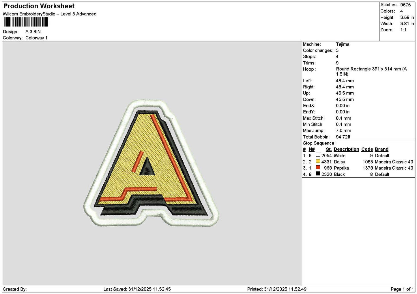 Karmelotext Separate Embroidery Files