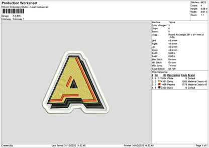 Karmelotext Separate Embroidery Files