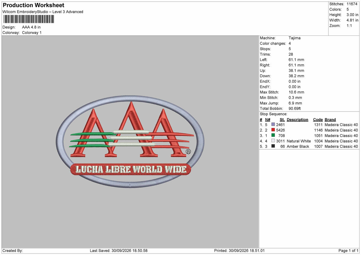 Aaa Oval Embroidery Machine Design File 6 sizes