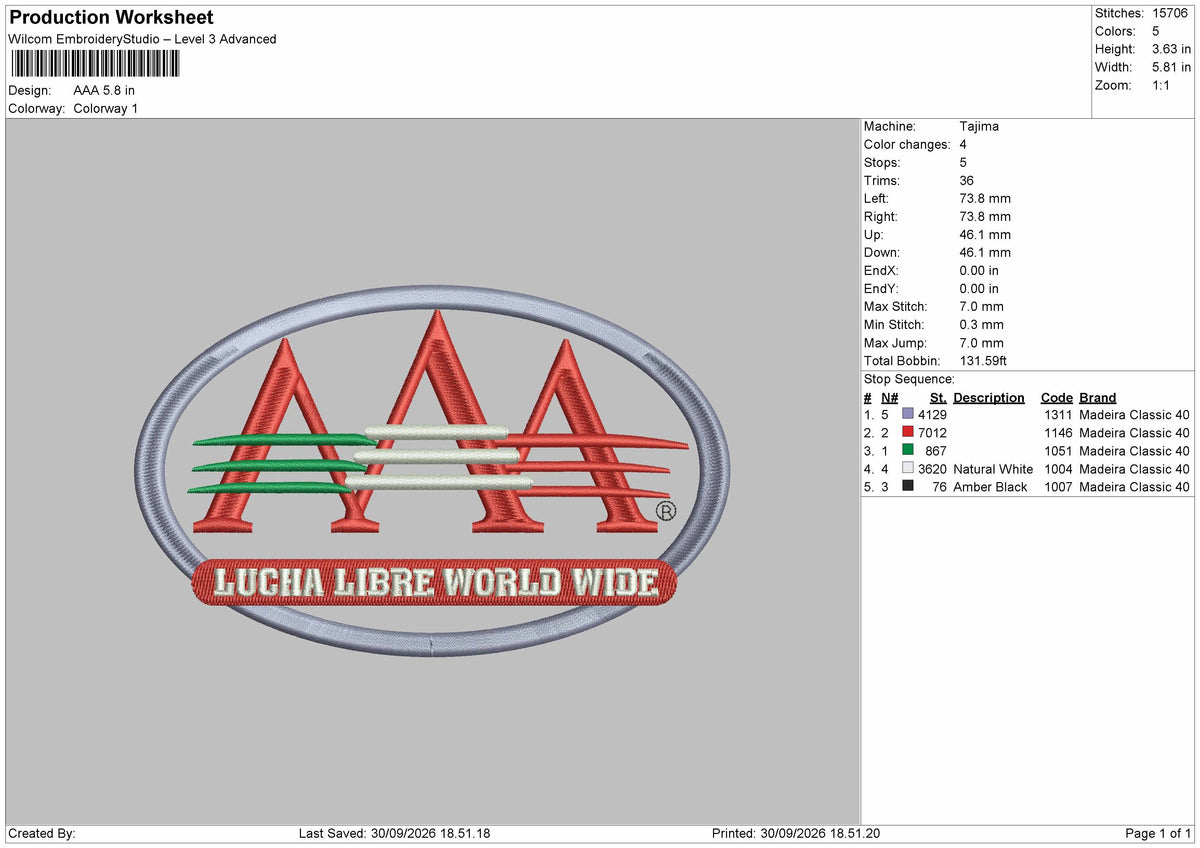 Aaa Oval Embroidery Machine Design File 6 sizes
