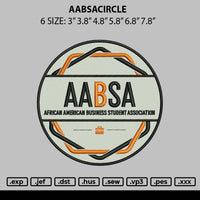 Aabsacircle Embroidery File 6 sizes