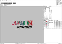 Aarontext Embroidery File 6 sizes