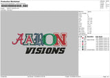 Aarontext Embroidery File 6 sizes