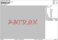 Aatroxtext Embroidery File 6 sizes