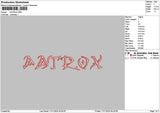 Aatroxtext Embroidery File 6 sizes