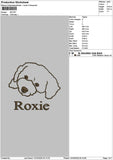 Dog Outline 1210 Embroidery File 6 sizes