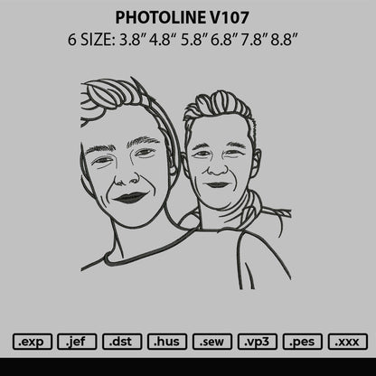 Photoline V107 Embroidery File 6 sizes