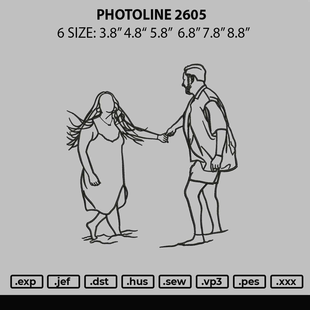 Photoline 2605 Embroidery File 6 sizes