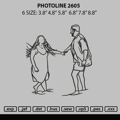 Photoline 2605 Embroidery File 6 sizes