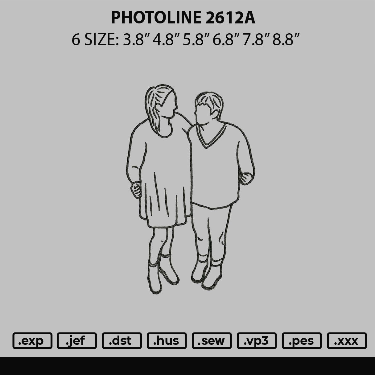 Photoline 2612a Embroidery File 6 sizes