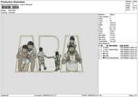 Aba Photoflat Embroidery File 6 sizes