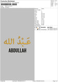 Abdullah Embroidery File 4 size