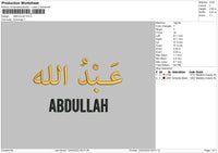 Abdullah Embroidery File 4 size