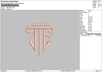 Logo 1909 Embroidery File 6 sizes