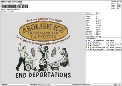 Abolishtext Embroidery File 6 sizes