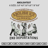 Abolishtext Embroidery File 6 sizes