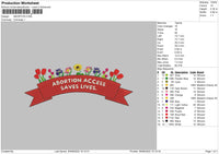 Saves Lives Embroidery File 4 sizes