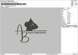 Photographytext 2409 Embroidery File 6 sizes