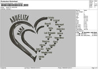 Abuelitatext Embroidery File 6 sizes