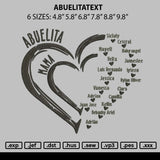 Abuelitatext Embroidery File 6 sizes