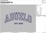 ABUELO Embroidery File 6 Size
