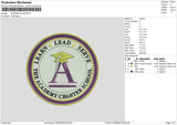 Academi C Embroidery File 6 sizes