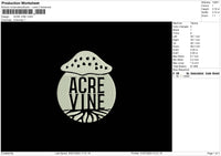 Acretext Embroidery File 6 sizes