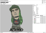 Aczino Embroidery ile 4 sizes