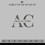 Ac Embroidery File 6 sizes