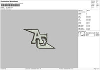 Ac Text Embroidery File 6 sizes