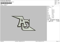 Ac Text Embroidery File 6 sizes