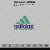 Adidas Aquipment Embroidery File 4 size