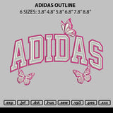 Adidas Outline Embroidery File 6 sizes