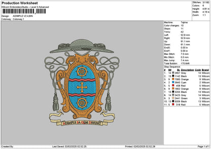 Adimpletext V2 Embroidery File 6 sizes