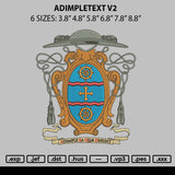 Adimpletext V2 Embroidery File 6 sizes