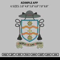 Adimple App Embroidery File 6 sizes