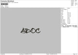 Adoc Embroidery File 6 sizes