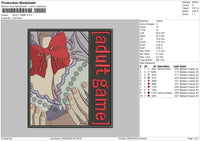 Adult Game Embroidery File 4 size