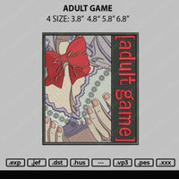 Adult Game Embroidery File 4 size