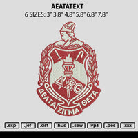 Aetatext Embroidery File 6 sizes