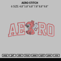 Aero Stitch Embroidery File 6 sizes