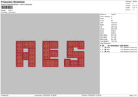 Aes Embroidery File 5 size