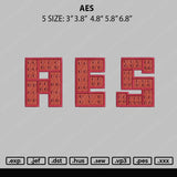 Aes Embroidery File 5 size