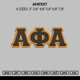 Afatext Embroidery File 6 sizes