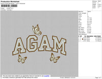 Agam Embroidery File 4 size