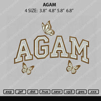 Agam Embroidery File 4 size