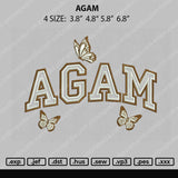 Agam Embroidery File 4 size